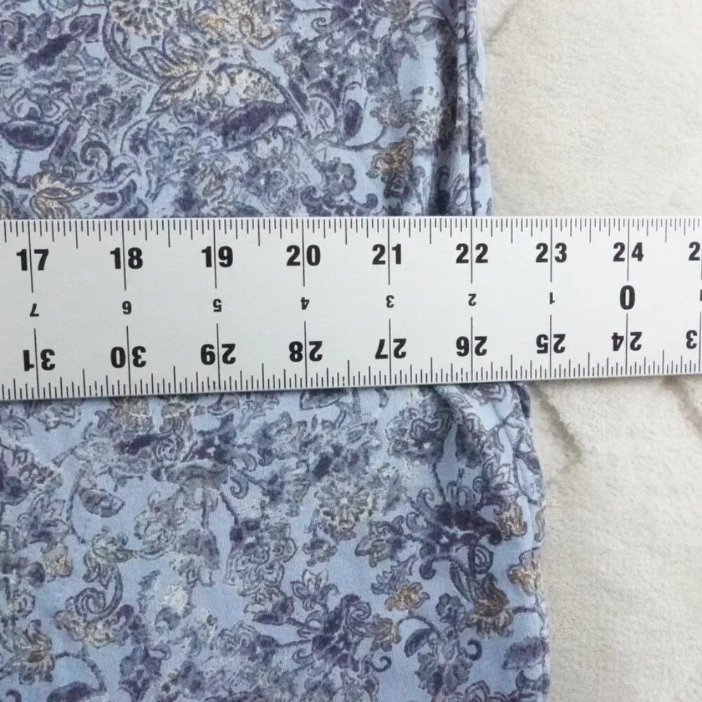 J.Jill T-Shirt Dress Womens Large Floral Print V-Neck Short Sleeve - Picture 8 of 12